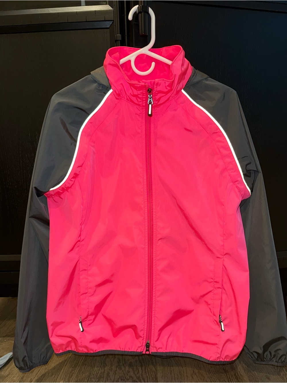 Lands End women’s jacket/ vest, snap off hood and sleeves, Larg